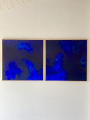 Diptych DEEP BLUE 100x200cm
